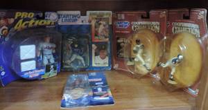 lot 137 image: Baseball figures also a football figure see picture