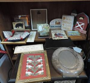 lot 138 image: Mixed lot of picture frames and signs see pictures for details