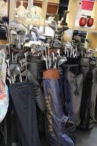 lot 185 image: Huge lot of golf clubs and bags all in picture