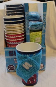 lot 233 image: 21 slurpee cups and knit koozies