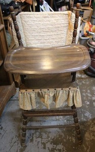 lot 240 image: Vintage wood high chair