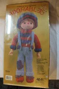 lot 244 image: Complete 16-in tall crochet doll kit unopened