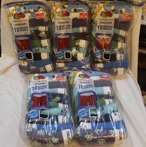 lot 270 image: Fruit of the loom 2T3T toddler boys boxer briefs 5 packs