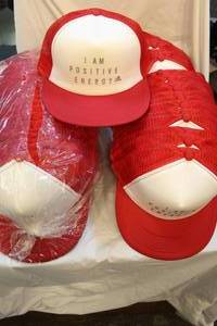 lot 299 image: A lot of hats that has I Am Positive energy Adidas