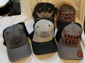 lot 300 image: Harley-Davidson caps