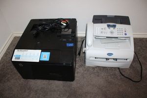 lot 25 image: HP Printer and Brother fax machines