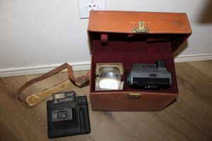 lot 63 image: Vintage Polaroid case and vintage Kodak cameras as shown