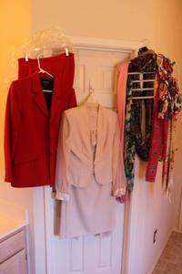 lot 91 image: Womens suits and scarfs size 10 petite