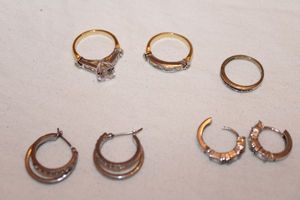 lot 149 image: Jewelry statement ring set, and earring sets