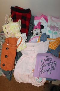 lot 38 image: Girls Baby Clothes mostly 6-9 months