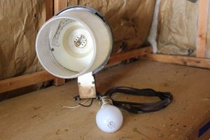 lot 160 image: Outdoor Motion Sensor Light and corded Light Fixture with bulb
