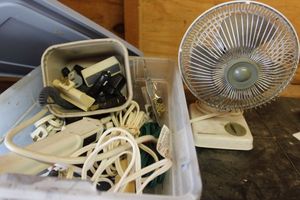 lot 170 image: Fan and electric cords