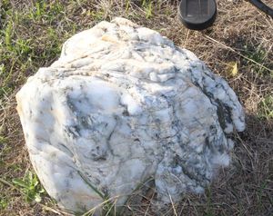 lot 14 image: Very Large Milky Quarts Boulder (Heavy Will need to be dug up some, bring a shovel and some muscle)