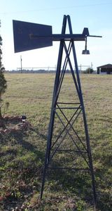lot 190 image: Windmill Tower and Tail Piece (WILL NEED DUGPULLED UP BRING TOOLS AND HELP)