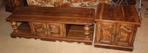 lot 249 image: Matching Vintage Coffee Table and End Table (goes with lot 250