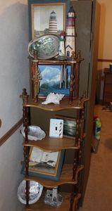 lot 302 image: Accent Shelf and Contents