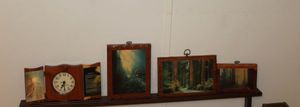 lot 347 image: Wooden decor Pieces
