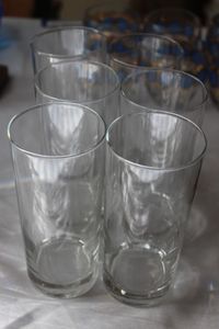 lot 127 image: Six Clear Drinking Glasses