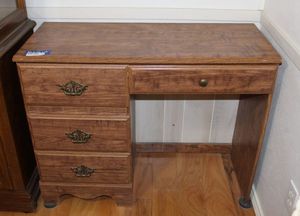 lot 230 image: Wood Desk and contents