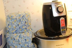 lot 281 image: Air Frier, Crockpot, Food Processor and Fry Daddy with Covers