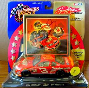 lot 2 image: BIG $ ITEM - WOW AUTHENTIC DALE EARNHARDT SR SIGNED WIINERS CIRCLE NASCAR #3 (RIP DALE)