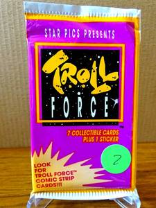 lot 7 image: 1992 Troll Force Factory Sealed Trading Card Booster Pack