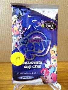 lot 19 image: $$ My Little Pony Collectible Card Game 12 Card Booster Pack Foil Premiere - CHECK COMPS