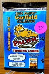 lot 27 image: 2004 Pacific Garfield Collection Trading Cards Celebrating 25 Years Sealed Pack $$