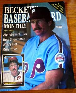 lot 44 image: APRIL 1997 - BECKETT BASEBALL CARD MONTHLY - MIKE SCHMIDT COVER
