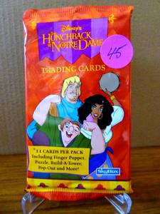 lot 45 image: 1996 Skybox Disney Hunchback Of Notre Dame Trading Cards Sealed Unopened Pack