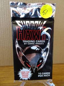lot 51 image: 1992 Comic Images Shadow Hawk, Factory Sealed Trading Card Pack, 10 Cardspack