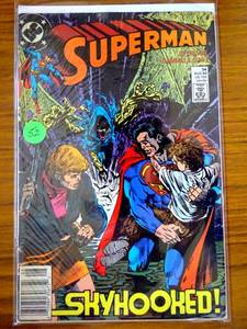 lot 52 image: Superman #34 Aug 1989 DC Vintage Comic Skyhooked $$