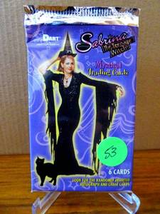 lot 53 image: 1999 Dart Flip Cards Inc, Sabrina, 1 Factory Sealed Pack of 6 Cards