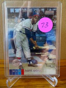 lot 73 image: HANK AARON 2020 TOPPS STADIUM CLUB #192