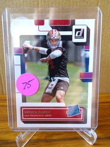 lot 75 image: HOT ROOKIE - 2022 Panini Donruss Optic - Rated Rookie Brock Purdy #277 (RC)