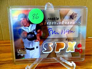 lot 86 image: SHAWN RIGGANS Autograph 2007 Upper Deck SPX ROOKIE SIGNATURES #149 Auto