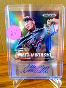 lot 89 image: 2022 Panini Prizm Draft Picks Auto Matt Mikulski #AU-MM Auto SIlver