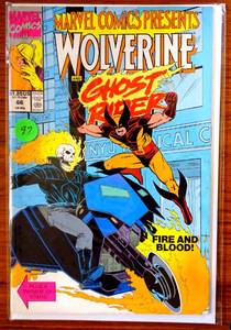 lot 97 image: Marvel Comics Presents Wolverine  Ghost Rider #66 Marvel 1990 Comic VFNM