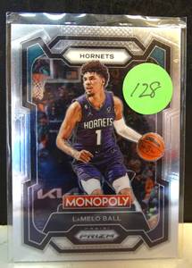 lot 128 image: LaMelo Ball #13 2023-24 Panini Prizm Monopoly