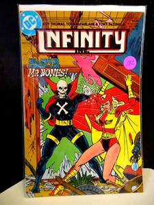 lot 132 image: Infinity Inc 16 DC Comics 1985 1st App Mr. Bones Spawn McFarlane $$