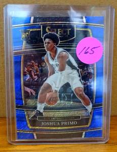 lot 165 image: Joshua Primo  2021-22 Panini Select  Rookie Blue Shimmer Prizm #68