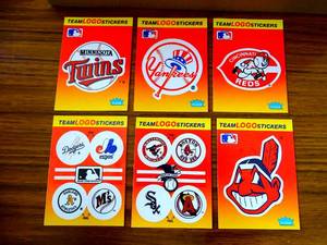 lot 174 image: LOT OF 6 - FLEER TEAM LOGO STICKERS