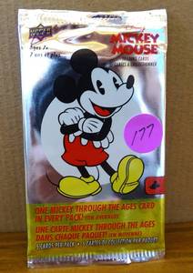 lot 177 image: 2019 Upper Deck Disneys Mickey Mouse Trading Cards - Sealed 5 Card Pack