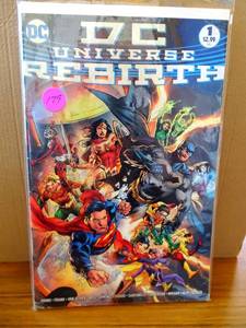 lot 179 image: $$ DC Comics Universe Rebirth #1 Variant Midnight Release