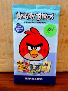 lot 189 image: 2012 Angry Birds Trading Cards One Sealed Pack - 7 Cards Per Pack