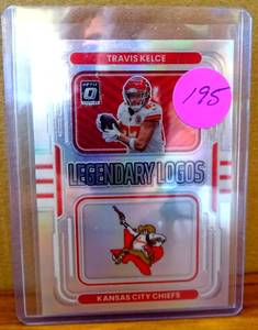 lot 195 image: SILVER - 2022 Panini Donruss Optic - Legendary Logos #LL-12 Travis Kelce $$