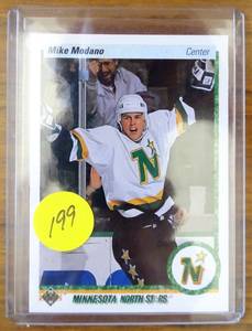lot 199 image: ROOKIE CARD - 90-91 Mike Modano UD ROOKIE #46