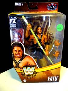 lot 206 image: NIB - WWE FATU LEGENDS SERIES 18 FIGURE ELITE COLLECTION $$