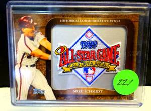 lot 221 image: $$$ 2009 TOPPS LEGENDS OF THE GAME ALL STAR GAME PATCH - MIKE SCHMIDT (HOF)
