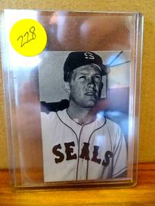 lot 228 image: 1957 PCL Popcorn #47 MARTY KEOUGH, San Francisco Seals  ca.1974